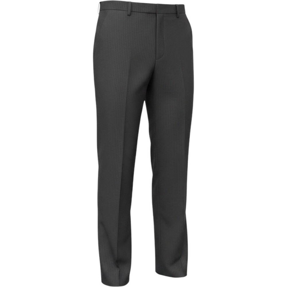 Mens Formal Dress Pants 34x30 Charcoal Gray Pinstripe